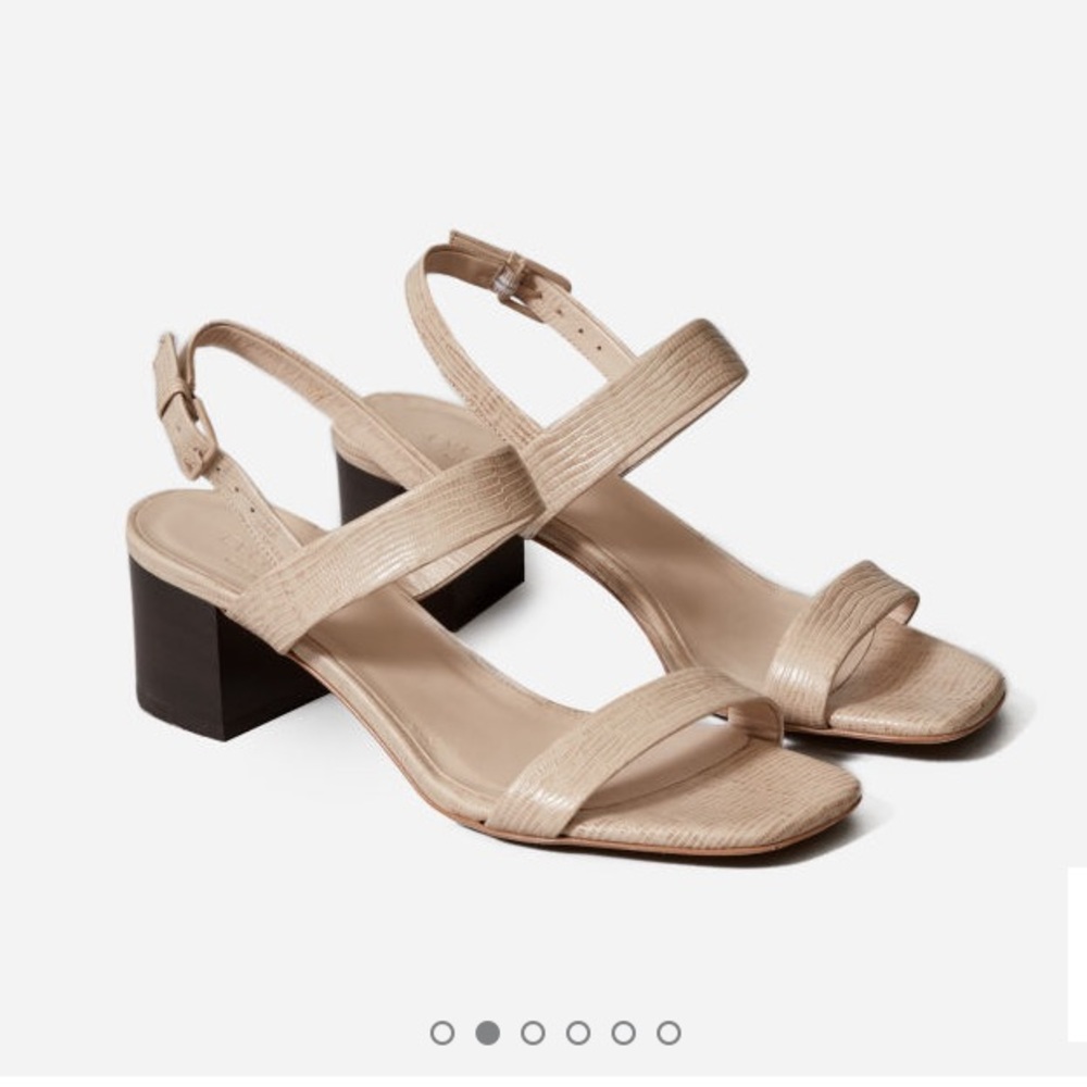Everlane block heel sand lizard sz 8.5